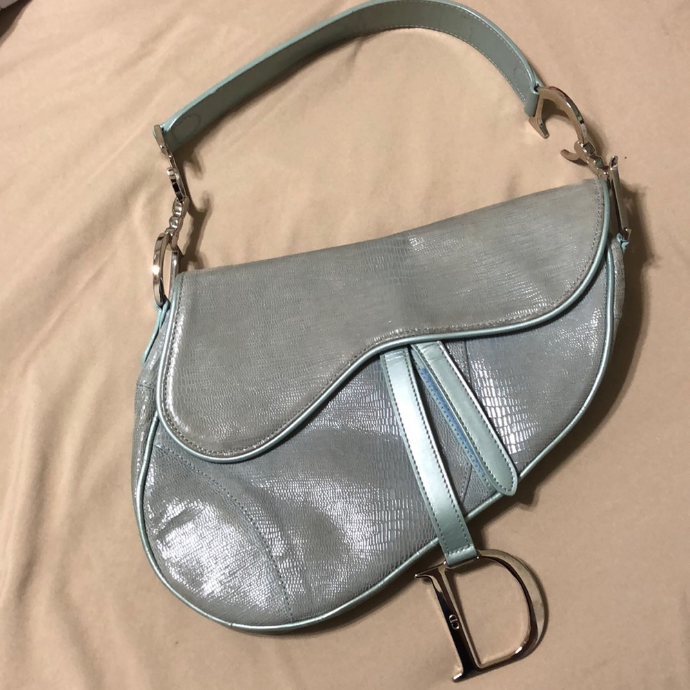 Saddle light blue bag